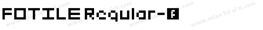 FOTILE Regular字体转换